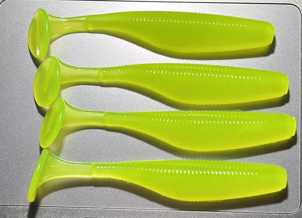 OG Chartreuse - 4" Paddle Tail