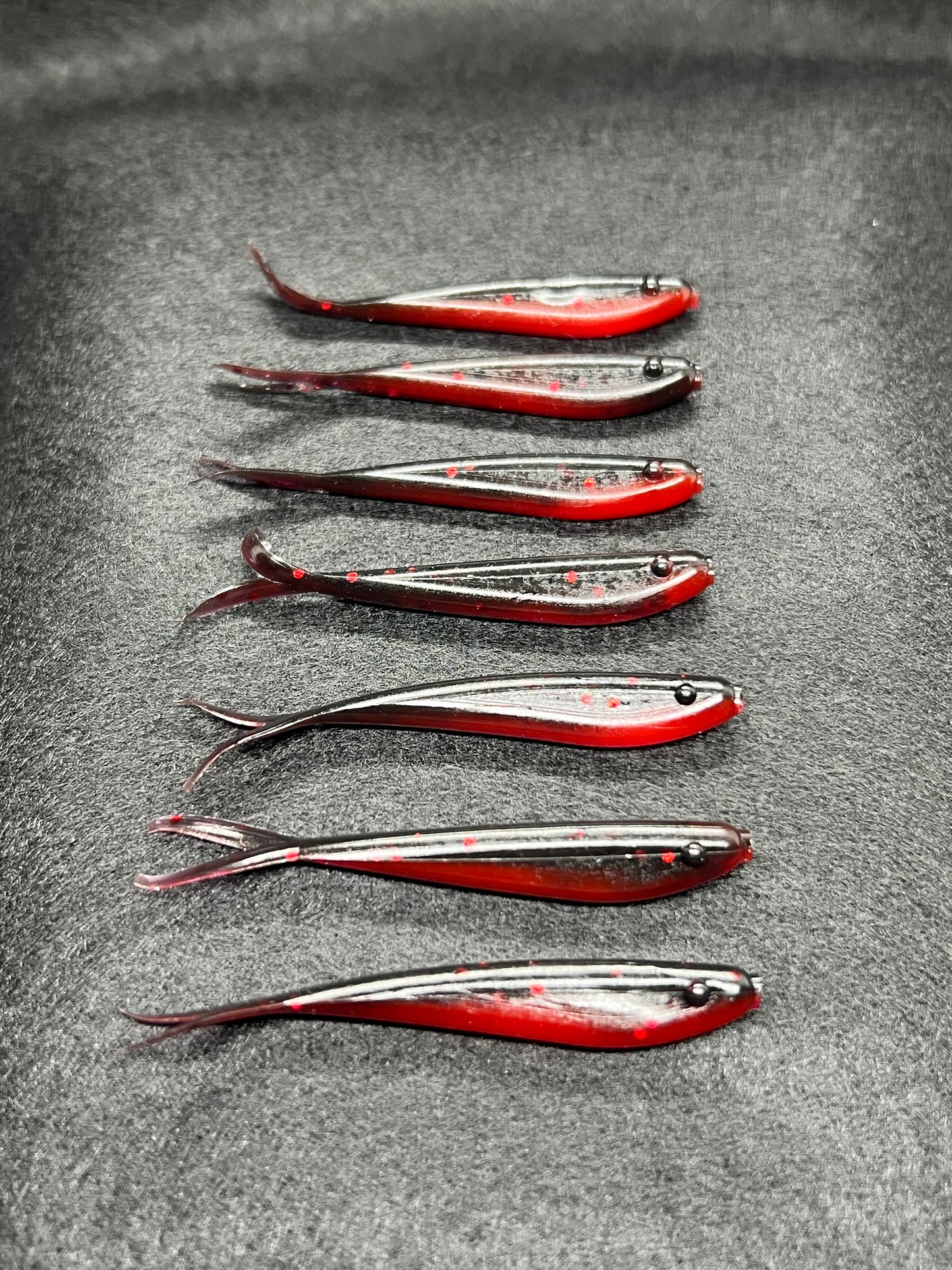 Black Top with Red Flake & Red Belly Gametight Minnow – 2”